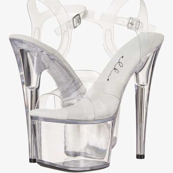 Ellie Shoes Shoes - Ellie Shoes Women's Stiletto Clear Sandal Heeled New Size 6
